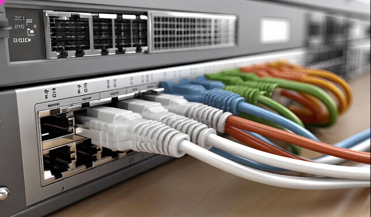 Enterprise network server with multiple ethernet cable connections